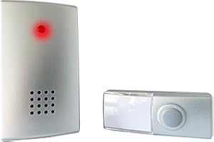 HEIDEMANN Kit de carillon sans fil HX Clip, système HX, clip de ceinture pour l'utilisation mobile et signal d'appel optique, en couleur argent