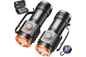 WholeFire Mini LED-ficklampa extremt ljus USB-uppladdningsbar ficklampa LED 1000 lumen vattentät med 3 lägen mini handhållen