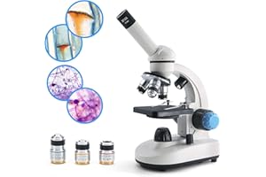 Microscopio monoculare Microscopio Swift SS110-DL, 40X-1000X, microscopio per Bambini e studenti, oculare WF10X / 25X, doppia illuminazione