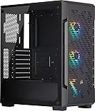 Corsair iCUE 220T RGB Airflow Gehärtetes Glas Mid-Tower ATX Smartes Gaming Gehäuse, schwarz