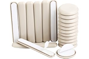 Liyic 20-Pack Furniture Sliders for Carpet,12 PCS 1-11/16 inch Round Furniture Sliders Plus 8-Pack 1/2"*4" Bar Furniture Moving Pads,Furniture Slider,Furniture Mover, Carpet Slider Floor Sliders
