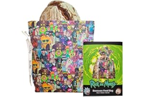 JSEM ZERO WASTE S.R.O. Rick&Morty Bee Bag - Parasite Original Design - Perfect for Bread, Lunch, Vegetable, Fruit - Suitable to Freezer - Handmade in Czech Republic (30x32cm)