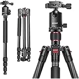 Neewer Carbon Fiber 66 inches/168 centimeters Camera Tripod Monopod with 360 Degree Ball Head,1/4 inch Quick Shoe Plate,Bag f