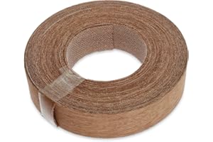 WoodPress® 22mm Real Mahogany Wood Iron-On Edging – 7.5m Roll – Pre-Glued Wood Veneer Tape for Easy DIY Application – Will Cover The Edge of a Standard MDF Panel