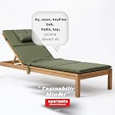Katlanır Kamp Matı Şezlong Minderi Taşınabilir Kamp Yatağı Su Itici Kumaş 180x60x2 Gri (Yeşil)