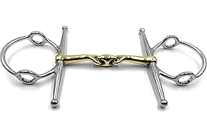 ON TIME TRADER ENGLAND OTTE Full Cheek Running Gag Horse Bit German Silver with Lozenge Snaffle (15cm / 5.91inches)