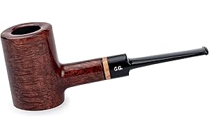 DR WATSON Wooden Tobacco Pipe - Poker Series, Handcrafted from Briar Root, Fits 9mm Filter (Mahogany)