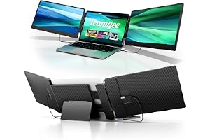 Teamgee 14-tums bärbar bildskärm för bärbar dator, FHD IPS trippel dubbelskärm för bärbar dator för PC Mac Windows Chrome