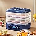 5 Tray Mini Electric Food Dehydrator, Fruit Dryer, Dehydrator Food Dryer UK, Removable Trays Machine with Adjustable Temperature Control from 30-70°C for Dryer Food Meat,Fruit,Vegetables Snacks