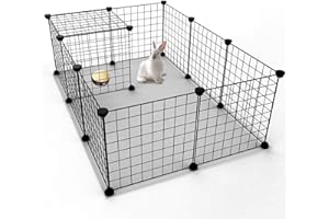 Youyijia Freigehege Freilauf Meerschweinchen Käfig DIY-Kleintiergehege, KleintierkÄfig, Welpenauslauf, Kaninchen aus 12 Panelen je Panel 35cm x 35 cm