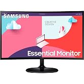 Samsung 24-Inch(59.8cm) FHD, 75 Hz, 1800R Curved 1,920 X 1,080 LED Monitor, VA Panel, Slim Design, AMD Freesync, Game Mode, Flicker Free, HDMI, Audio