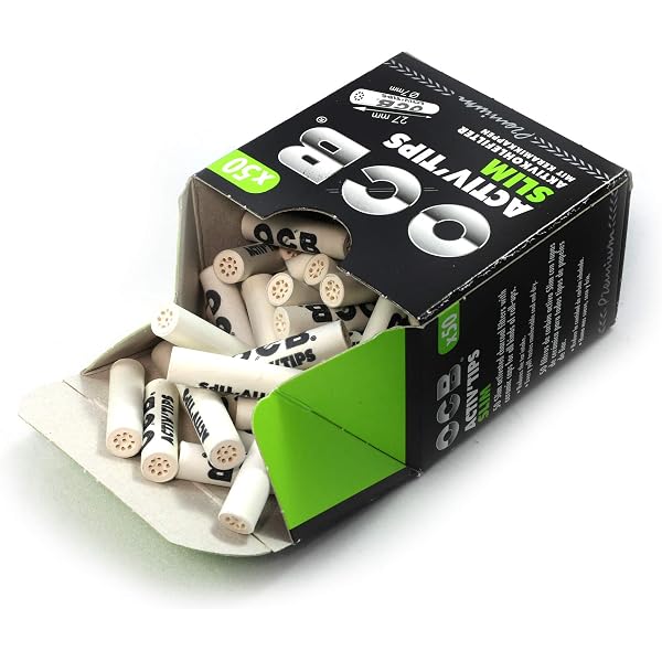 Raucher-Set 3er Pack: 10x OCB Slim Papiere + OCB Filter Tips Schwarz (insg. 250 Stk.) Mit Transporthülle