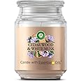Air Wick Jar Candle with Essential Oils, Cedar Wood and White Musk, 480g