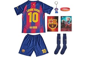 IHIMI Yamal #19 Ensemble maillot, short et chaussettes de football pour enfant, style domicile Barça 2024/25, pour les fans de Yamal, tailles 128 à 176