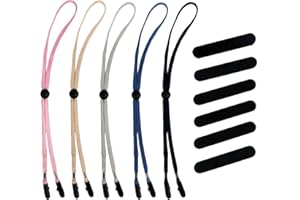 MERVOKL 5 clips ajustables para sombreros con 6 unidades de tamaño de sombrero, cinta antipérdida para golf, navegación, pesca al aire libre, multicolor, 40-70