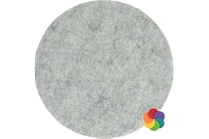‎BIASTO Filz Untersetzer & Platzset - Stärke: ca. 3mm - 100% Polyester - Made-in-Germany - Farbe/Größe: hellgrau-meliert - RT525 35 cm