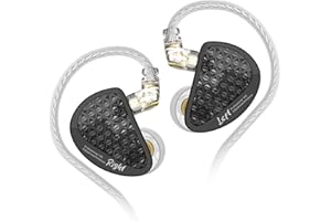Yinyoo KZ AS16 Pro Écouteurs Intra-Auriculaires Filaires IEM pour Son HiFi -Casque antibruit pour audiophiles - Ecouteurs Jack 3,5 mm Câble détachable 2pin(Noir, sans Micro)