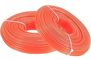 SZSIQI 2 Rotoli Filo per Decespugliatore a Filo, 2mm x 50m Filo Decespugliatore, Filo in Nylon per Trimmer, Linea Tagliaerba Decespugliatore, Filo Tagliaerba a Filo Tagliabordi, 100 Metri in Totale