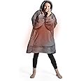 Silentnight Heat Genie Self Heating Oversized Hoodie - Soft Sherpa Fleece Hoodie with Unique Foil Layer to Retain Heat - Warm Cosy Hooded Giant Wearable Blanket Hoody Throw - Foil Layer, Grey