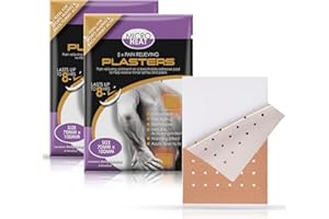 THERMODR Pain Relief Patches | Pack of 10 Plasters for Calming Aches and Pains | Adhesive Heat Patches with Natural Ingredients | Easy to Use and Lasts for 8 Hours | Ideal for Joint and Muscle Pains