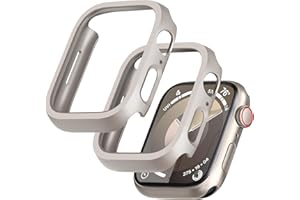 GEEDOOWIN Pack of 2 [No Screen Protector] Protective Case for Apple Watch Series 9/8/7 45 mm, Ultra Thin All-Round Frame Case, Shock-Resistant Hard PC Case Protection for iWatch 45 mm Accessories