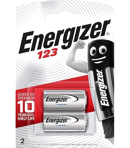 Piles lithium CR123A/CR17345 Panasonic – 3V – Lot de 2