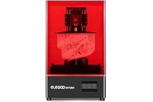 ‎ELEGOO ELEGOO Saturn MSLA drukarka 3D UV, utwardzanie światłem, żywica, monochromatyczny wyświetlacz LCD 4K, źródło światła UV LED, druk offline i LAN, przestrzeń robocza 192 x 120 x 200 mm