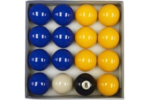 E-SERVICE (EUROPE) LTD Homegames Pool Table Balls BLUE and YELLOW 2" UK Competition Set