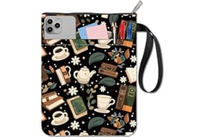 CRASPIRE Custodia per Libri con Cerniera e Custodia Extra in Tessuto Rettangolare per Tazze Foglie di Libri Custodia Protettiva Lavabile per Libri Tascabili Quaderni Tasca Protettiva in Tessuto