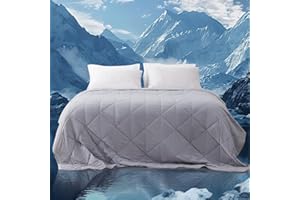 ZonLi Kühldeck, 200 x 150cm Sommer Decke, Kühldecke für Menschen und Hunde, Leichte Kühlende Decke mit Arc-Chill Q-MAX>0.4, Doppelseitige (Kühl und Warm) Decke für Nachtschweiß Heiße Schläfer (Grau)