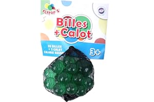 FLYPOP'S - Kulki - Gra Rekreacyjna - 033021A - Losowy Kolor - Szkło - Gra Zręcznościowa - Zabawka Dziecięca - Kolekcja - 1,6 cm x 1,6 cm - Od 3 lat