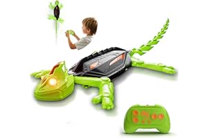 Glückpa Recargable Camaleón Teledirigido, Gecko Teledirigido con Ojos LED, Lagarto Robot Juguetes, Regalos de Cumpleaños para Niños Niñas 3 4 5 6 7 8+ Años [Versión Mejorada]