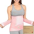3 in 1 Postpartum Belly Support Recovery Wrap – Postpartum Belly Band, After Birth Brace, Slimming Girdles, Body Shaper Waist Shapewear, Post Surgery Pregnancy Belly Support Band (Blush Pink, XL)