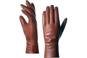 Harssidanzar Mujeres Guantes De Cuero De Napa Italianos De Las Acabada De La Vendimia Forrada