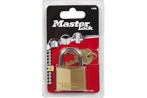 Master Lock 140EURD nyckelhänglås med mässingsstomme, guld, 6 x 4 x 1,3 cm