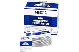 (Pack of 200) Antibacterial Hand Sanitizer Wipes and Swabs Individual BZK Single-Use Packets Clinically Proven, Kills Bacteria and Germs by MEDca
