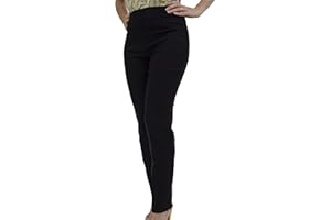 Carla Ferroni Pantalone Donna in Viscosa Elasticizzato, Tinta Unita, Elastico in Vita