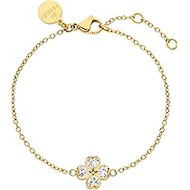 Verstelbare Armband 16-19 Cm Purelei® Zirkonia Armband Voor Dames – Verstelbare Feestarmband Met Witte Steentjes | 18K Verguld, Rosé Of Zilver Zirkonia Armband Roestvrij Staal