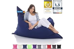 ‎LAZY BAG LAZY BAG Original Riesen-Sitzsack Cotton XXL 180x140cm mit 400L | hautfreundliches Baumwolle Sitzkissen 2-in-1 relaxtes Sitzen & Liegen | Perfekte Ergonomie Dank 4 Mio. EPS-Perlen | waschbarer Bezug