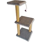 İki Katlı 86 cm Gri Kedi Tırmalama Tahtası