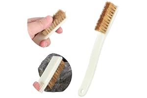 IRYNA 1Pcs Climbing and Bouldering Brush with 4 Rows Thick Boar's Hair Bristles and Long Handle - Climbing Bouldering Boulder Cleaning Brush - Firm Bouldering Chalk Brush for Hold and Chalk