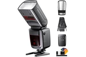 PHOTOOLEX 2.4G Blitz Flash Speedlite mit Drahtloser Auslöser für Canon Nikon Sony Panasonic Olympus Pentax Fujifilm Sigma Minolta und Andere SLR Digital