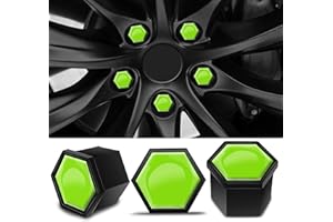 SkinoEu 20 Pezzi Tappi per Dadi Ruota 17mm Copri Dadi per Bulloni della Ruota Esagonali per Pneumatici con Set di Strumenti di Rimozione per Auto Verde NC 38