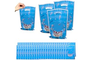 UHDS 50 Pezzi Sacchetto per Caramella, Stitcch Sacchettini Compleanno Bambini, Sacchetti Regalo,Borsa di Regalo per Feste di Compleanno di Natale, Feste a Tema 25 x 16 cm