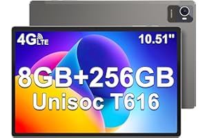 jumper Tablet Android Octa-Core T616 (8 GB RAM 256 GB ROM), Dual SIM, 1920 x 1200 IPS FHD, 4G LTE, 5G/2.4G WiFi, 4 altoparlanti, BT5, fotocamera 13 MP, Tipo C, 7000 mAh