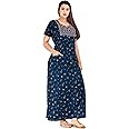 Deepali creation Cotton Embroidery Nighty for Womens/Girls Regular Nighty Rajasthani Nighty Gown Jaipuri Nighty Jaipuri Gown Maxi Gown