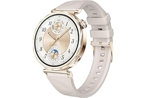 DEALELE Pasek kompatybilny z Huawei Watch GT5 Pro 42 mm / GT5 41 mm / GT4 41 mm / Garmin Venu 3S / Forerunner 265S / Fossil damski Gen 6, 18 mm, miękki silikonowy pasek zastępczy z kryształu lodu