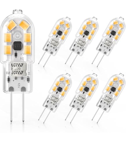 G4 LED Bulbs 12V - 35W Halogen Equivalent, 3000K Warm White, 350 Lumens (2 Pack)