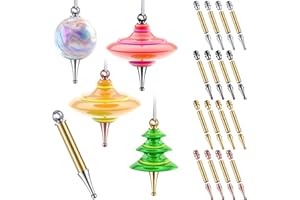 CroBlissful 20 Set Christmas Tree Ornament Woodturning Project Kit, Christmas Crafts DIY Tree Hanging Decoration Holiday Turning Kit Xmas Ornaments Making Supplies(Multicolor)
