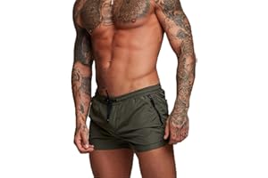 TMEOG Badeshorts für Herren, Badehosen Kurz Badehose Männer Schwimmhose Boxer Badepants Wassersport Kurze Hose Schnelltrocknend Schwimmshorts mit Reissverschluss